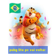 pubg lite pc vai voltar