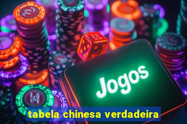 tabela chinesa verdadeira